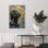Golden Sun Circle Moody Fashion Girl's Art, reproduction d'art sur toile encadrée