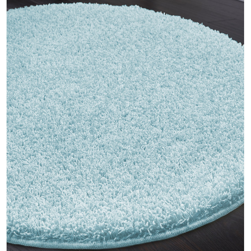 Buddy Teal Curve Bath Mat 50x80cm, Blue, 100cm W x 100cm L