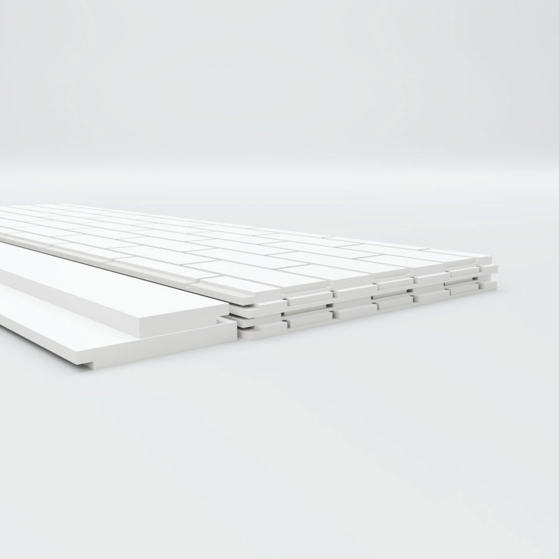 Ensemble de lambris en PVC Subway Brick, H 36 po x l 94,5 po x P 0,625 po