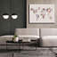 «World Map Flowers (Light)» par Design Fabrikken, art mural épique sur toile, 54 po x 40 po
