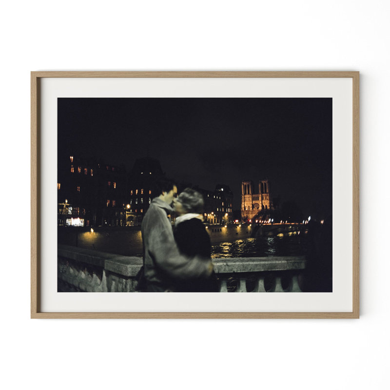 Evening Embrace Print by Barbara Alper, W 48" x H 36", White Oak