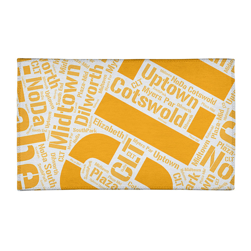 Rand Cites City Barhood Districts Flatweave Orange Area Rug, Rectangle 3' x 5'
