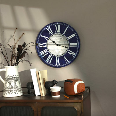 Horloge murale en bois de ferme vieilli 15,75 po