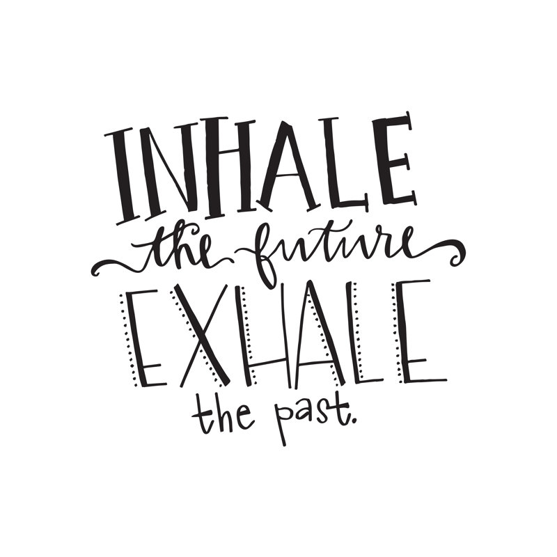Inhale Future Exhale Past - Wrapped Canvas Print, 30cm H x 30cm W x 3.8cm D