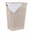  Slim Laundry Hamper, Clothes Basket, Lid, Linen Design, Plastic-1248325448