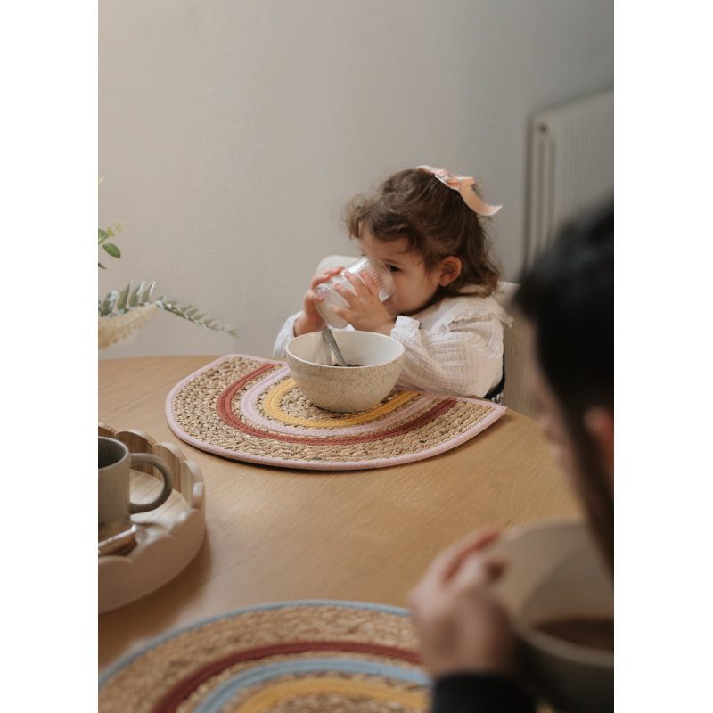 Water Hyacinth Cotton Rope Arc Novelty Placemat