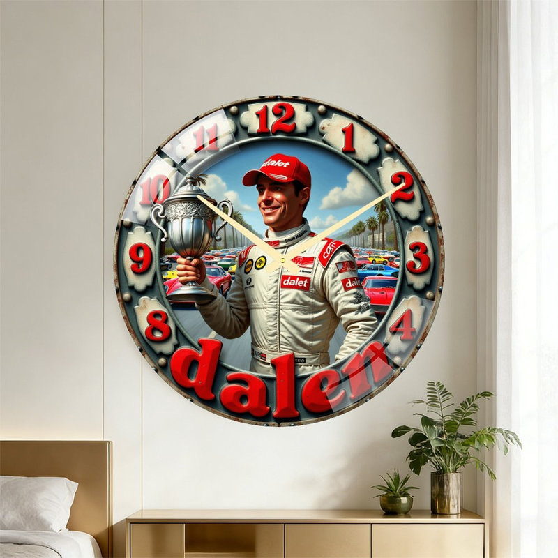 Horloge murale de course