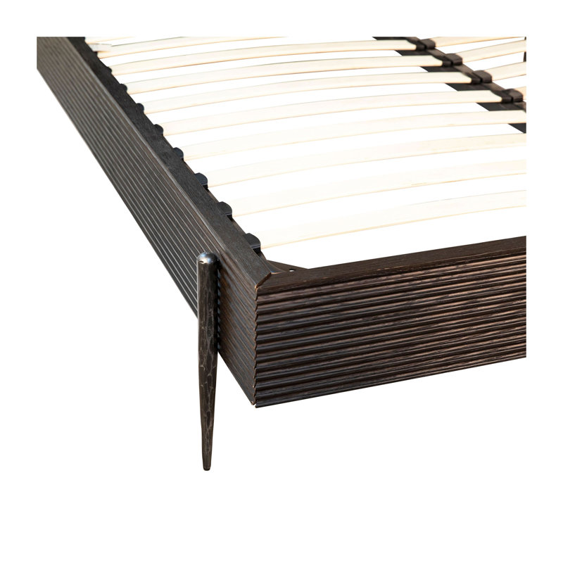 Solid Wood Panel Bed, Queen