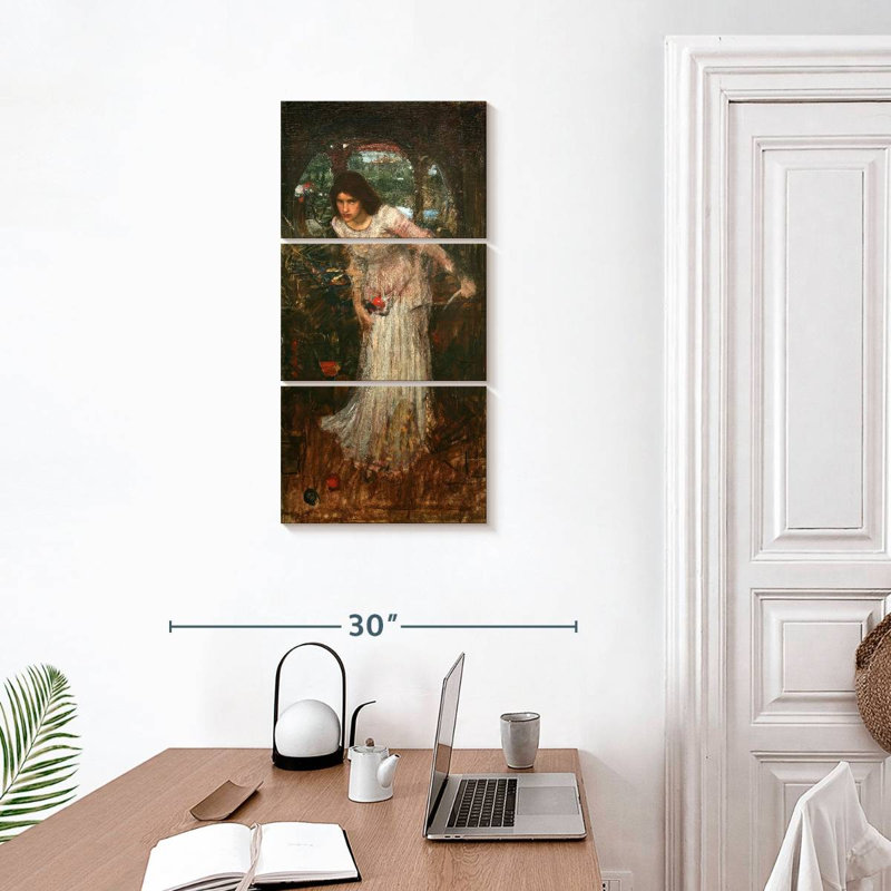 La Dame de Shalott en 1894, H 32 po x l 15 po