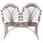 Banc de jardin causeuse en métal grand peacock