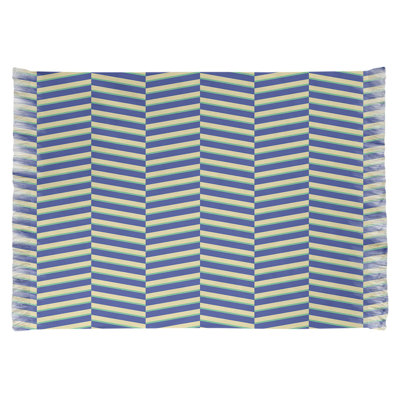 Tapis à rayures bleues en rupture
