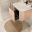 Meuble-lavabo mural de 24 po avec lavabo au design incurvé, finition en bois texturé ondulé, marbre de culture intégré intégré, meuble-lavabo flottant moderne pré-assemblé avec tiroir à fermeture en douceur-2045496842