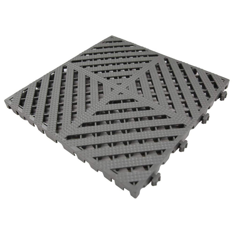 Carreau de terrasse en plastique gris 13 "x 13"