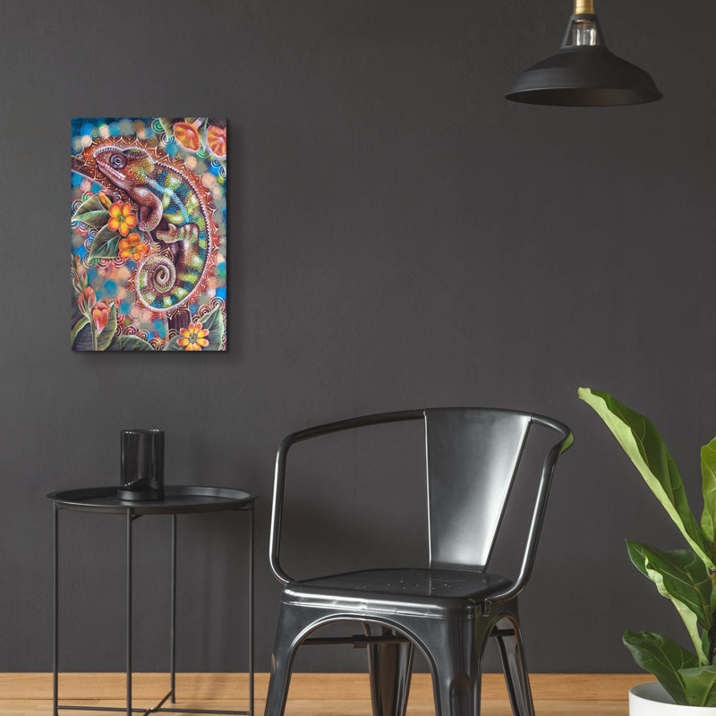  «Chameleon» par Verena, art mural en verre acrylique, 16 po x 24 po, H 24 po x l 16 po