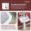 Lavabo de salle de bain piédestal l 23 po x H 35 po avec vasque rectangulaire en céramique vitrifiée blanche avec 3 trous de robinet centraux