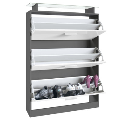 24 Pair Shoe Storage Cabinet