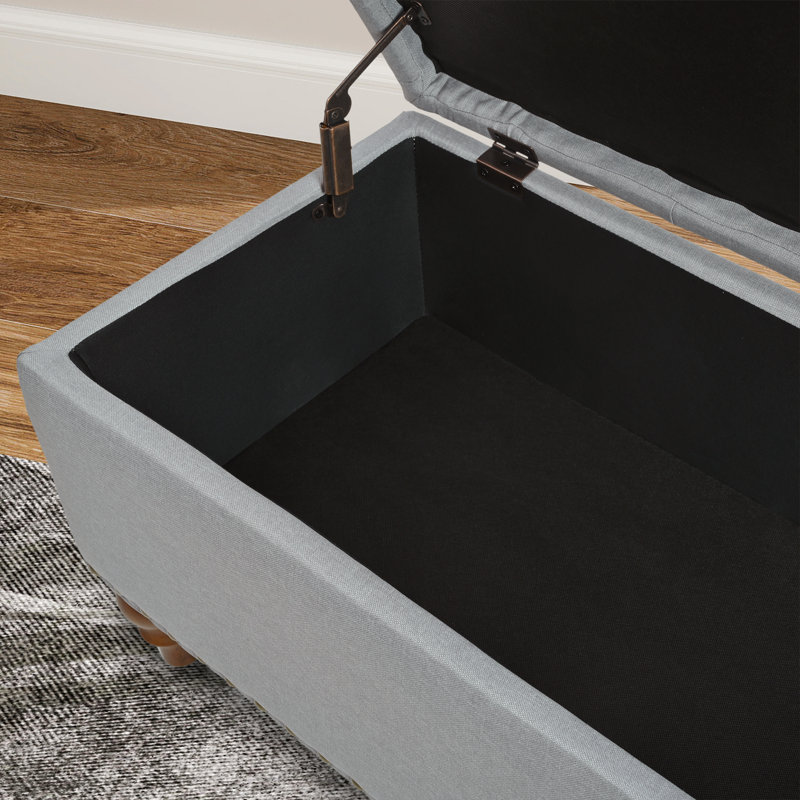 Ottoman storage bench,, Gray