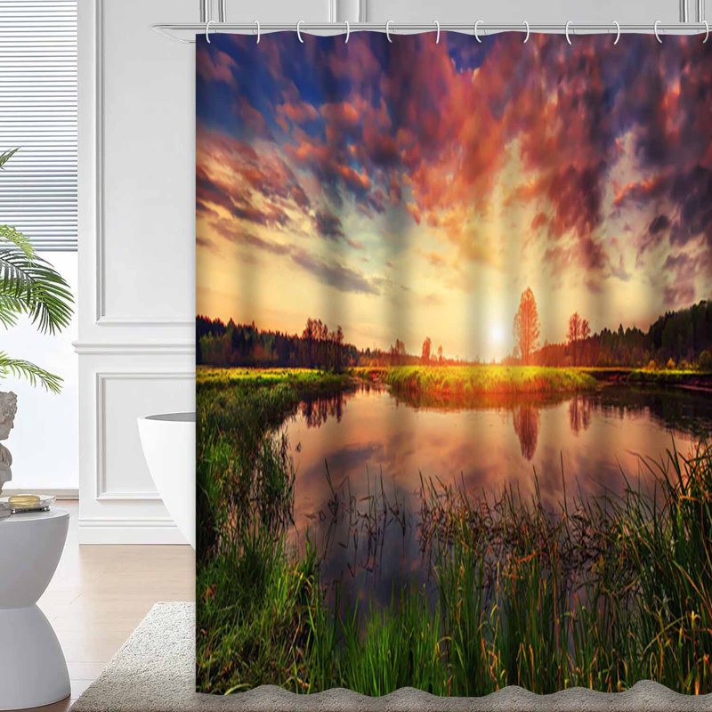 Rideau de douche Spring Landscape, L 72 po x l 72 po
