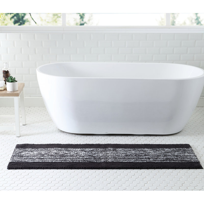 Amina Non-Slip Bath Rug, Gray