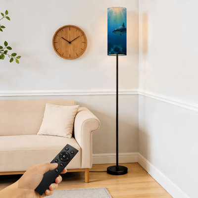 Floor Lamp  Sharks Dimmable Modern Standing Lamp with Remote Control Footswitch Bulb Lampshade Tall Pole Corner Lamp for Living Room Bedroom Office
