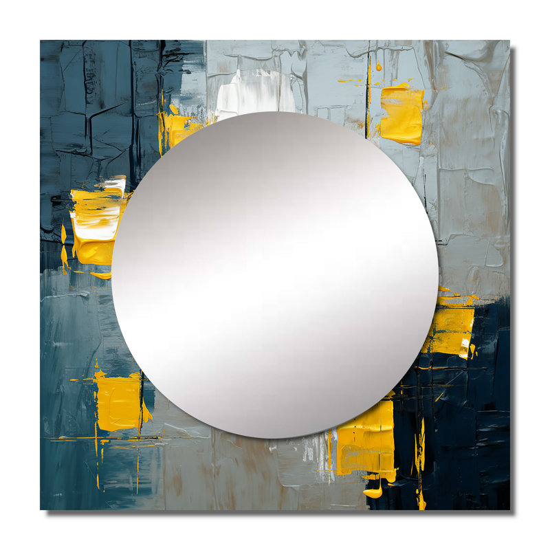 Abstrait sur un fond bleu, art abstrait, 36 po x 36 po