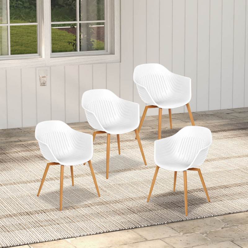 Ensemble de 4 chaises de salle à manger en aluminium Drumm