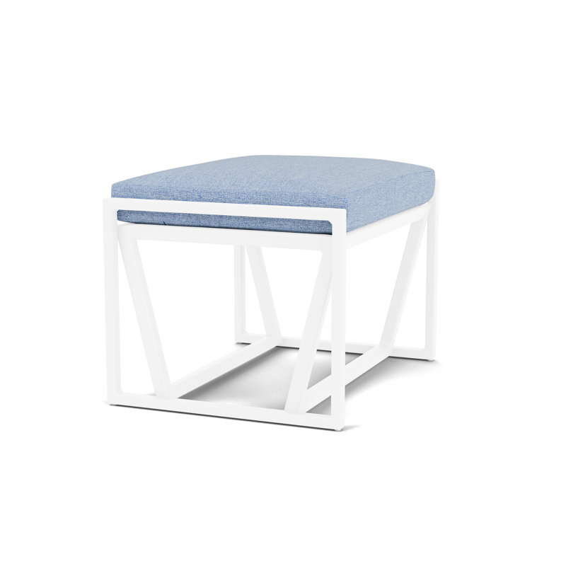 Summit Outdoor Ottoman, White, Demo Skyway