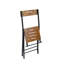 Table et chaises de jardin élégantes (3 pièces), noyer et noir, table: 23,6 po x 28,7 po x 23,6 po | Chaises: 15,7 po x 32,7 po x 15,7 po, 100% panneau de fibres à densité moyenne avec pieds en métal | Polyvalent, assemblé, rangement supplémentaire, parfait pour une utilisation extérieure et intérieure-798251635-798251646