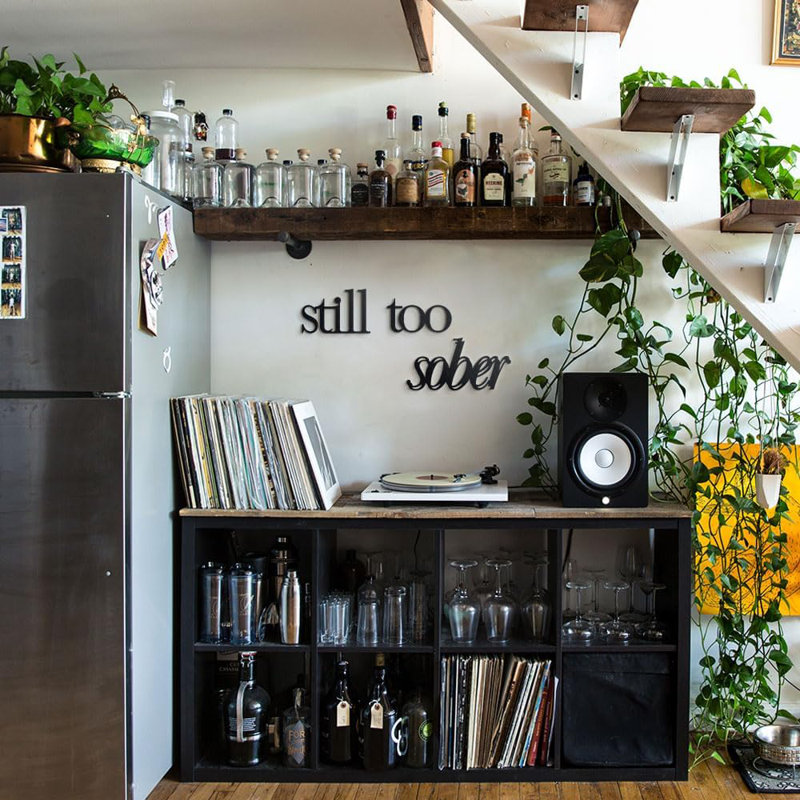 «Still Too Sober», art mural en métal - ensemble de 3 pièces, décoration murale inspirante