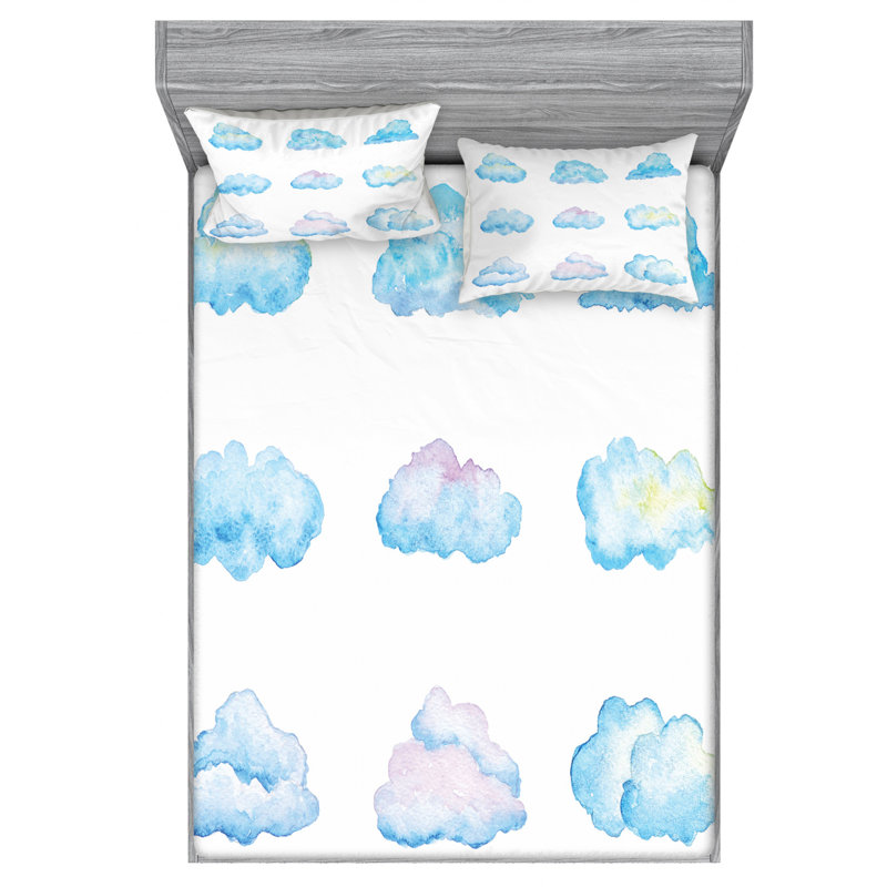 Microfiber Sheet Set, Queen Sheet Set with Fitted Sheet