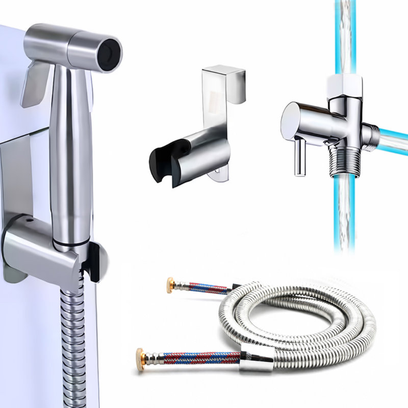 Robinet de toilette mural pour bidet, Noir mat