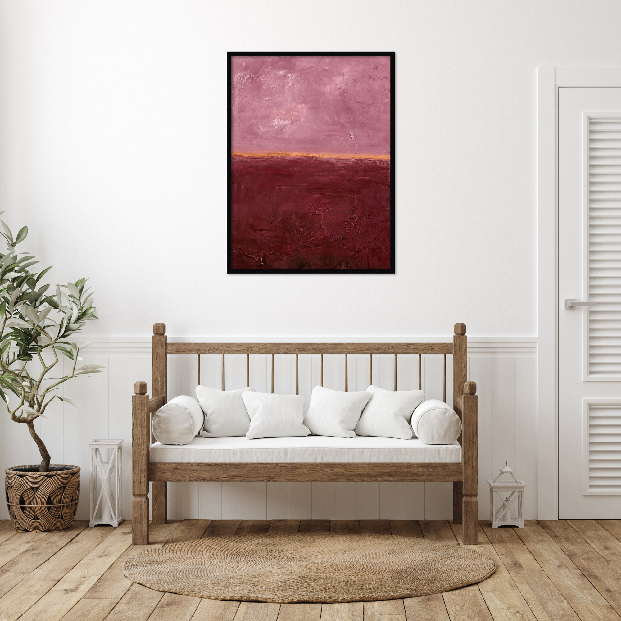 Edge Rose by Design Fabrikken Wood Framed Wall Art Print, Black, 41" H x 31" W
