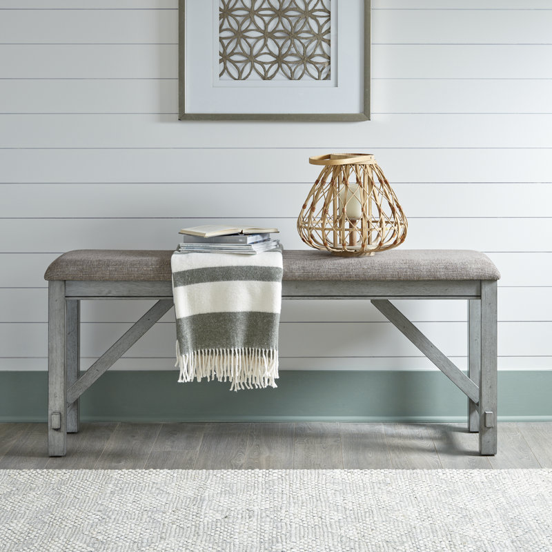 Banc de salle à manger rembourré Ashby, H 26 po x l 60 po x P 16 po