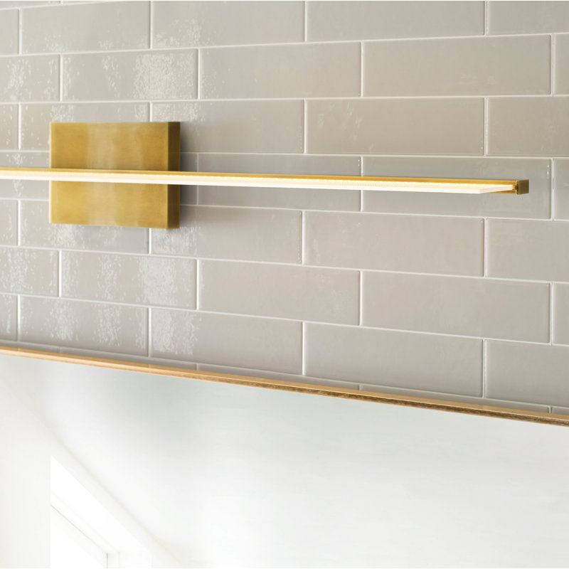 Span 1 - Light LED Bath Bar, Plated Brass, 3000