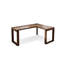 Bureau en coin en bois massif de couleur noyer en forme de L-872479652-872479658