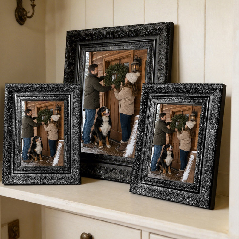 Cadre photo 3 pièces 5 "x 7" noir 5 pièces, Black, 3, 5" x 7"