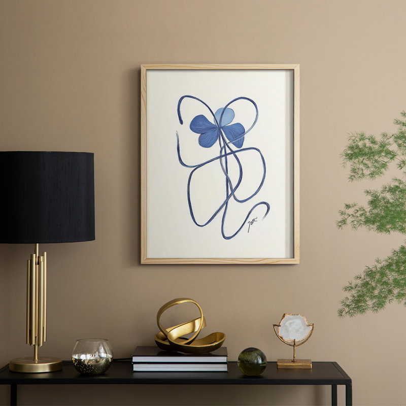 Reproduction encadrée FLORAL Series DCLII - bois massif, H 11 po x l 9 po
