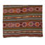 Tapis kilim en laine tissé à la main 5 pi x 7,6 pi de l'Anatolie centrale, Turquie, 1970s