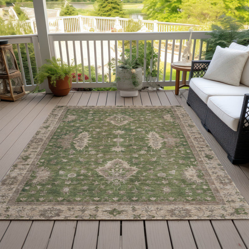 Tapis intérieur / extérieur Xhevrie lavable à la machine, Rectangle 2 pi 6 po x 3 pi 10 po