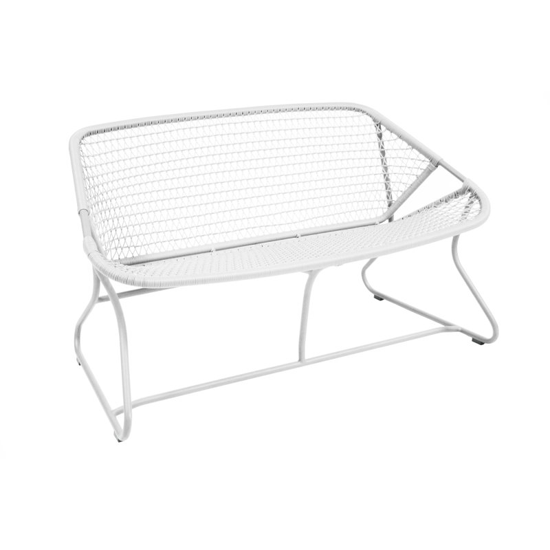 Sixties Outdoor Bench, White