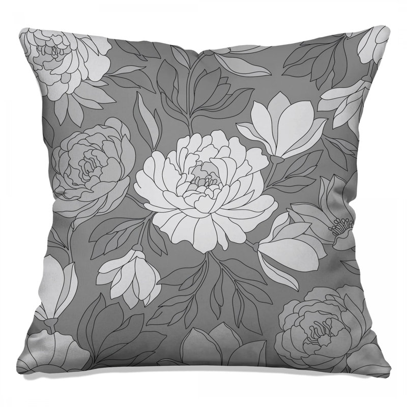 Coussins floraux pivoines et magnolia, 26 x 26 pouces