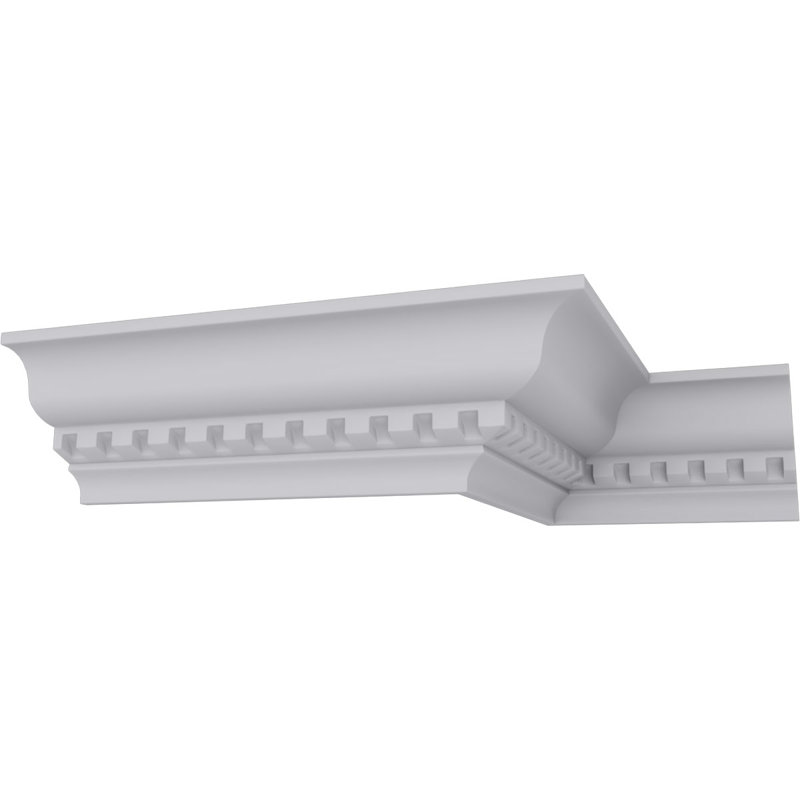 Primed White Polyurethane Dentil Crown Moulding 94.5"