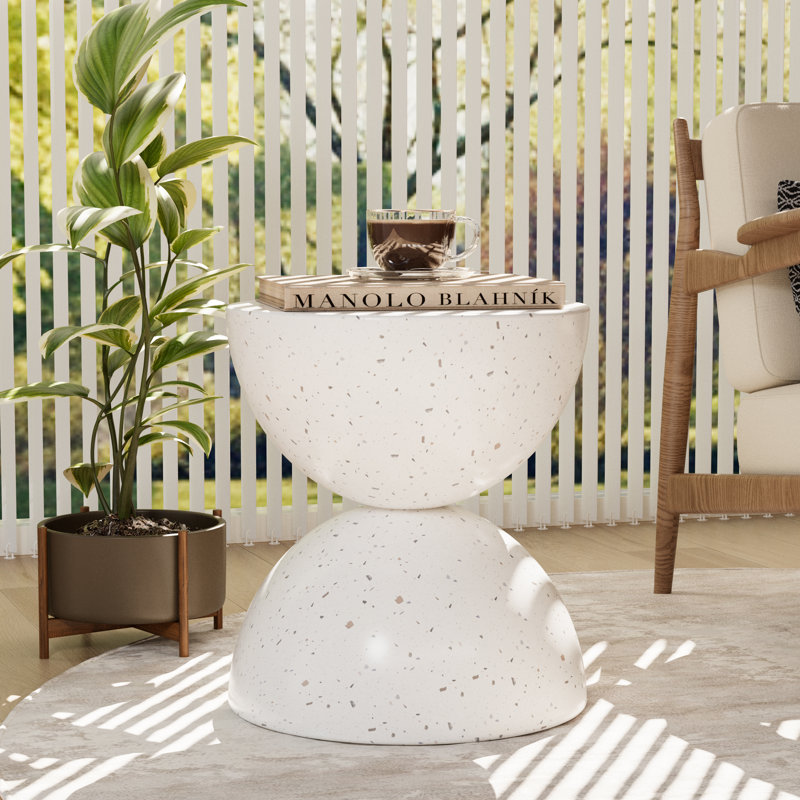 Table d'appoint en béton pour l'intérieur et l'extérieur