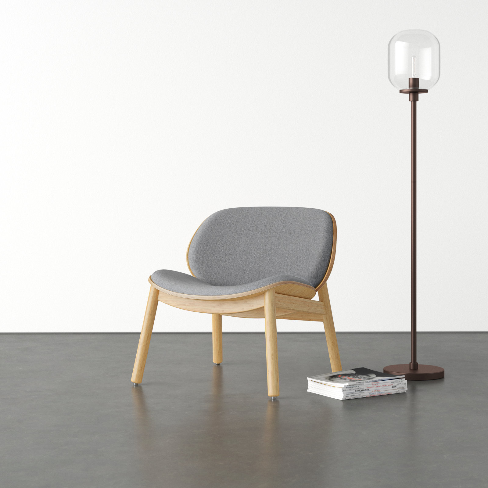 Wilfred Lounge Chair, Gray