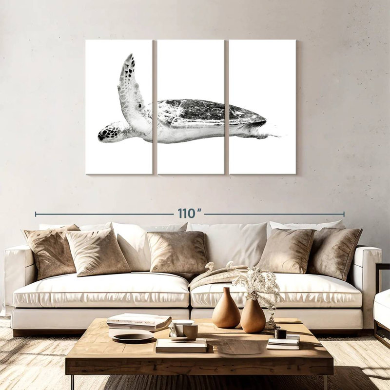 Noble Hawksbill Turtle, 48" H x 74" W