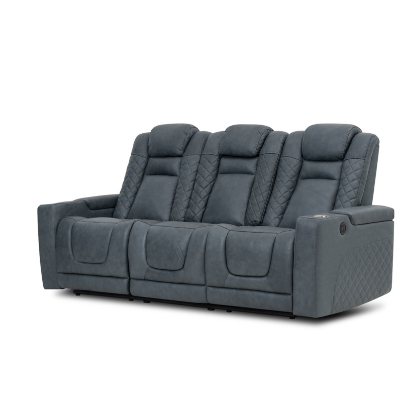 Canapé inclinable électrique 82,7 po en cuir fleur