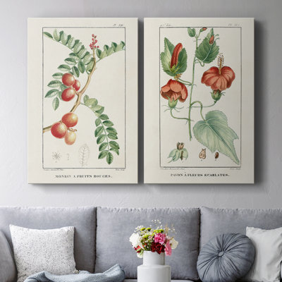 Turpin Tropical Botanicals III - Toile tendue avec châssis de qualité supérieure - Prêt à être accroché