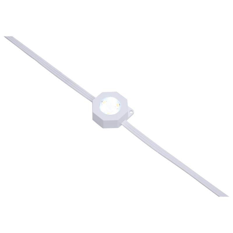 Guirlande de 12 lumières DEL StarWave 12 watts à finition blanche RVBTW 120 watts