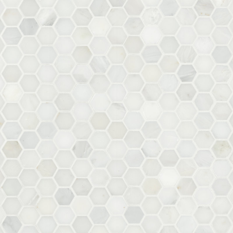 Calacatta Gold Hexagon 12 in. x 12 in. Polished Marble Mosaic Floor and Wall Tile