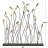 Airyonna Black Metal Leaf Decorative Sculpture with Black Base, 24" x 3" x 27"-1457014559
